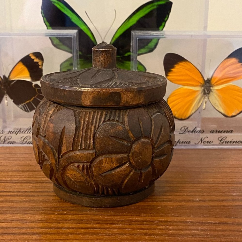 Carved Wooden Trinket Box